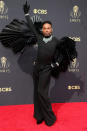 <p>The red carpet truly doesn't come alive until <a href="https://people.com/style/billy-porter-walks-2021-emmy-awards-red-carpet-black-wings/" rel="nofollow noopener" target="_blank" data-ylk="slk:Billy Porter;elm:context_link;itc:0;sec:content-canvas" class="link ">Billy Porter</a> makes his way into the spotlight. The <em>Pose</em> star, who is up for outstanding lead actor in a drama series for his role as Pray Tell, brought the drama while dripping in diamonds.</p>