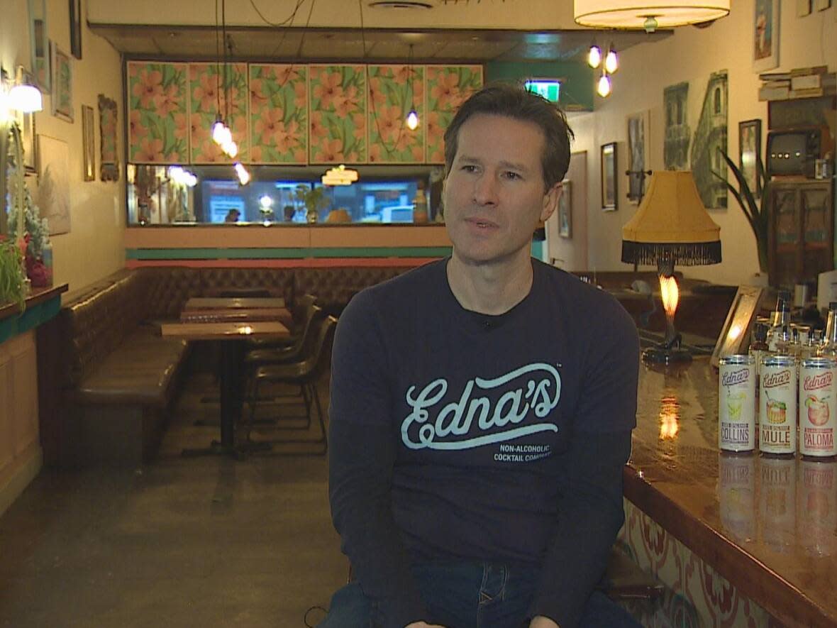 Long-time bartender Nick Devine entered the non-alcoholic cocktail industry after seeing more people opting for booze-free drinks. (Jon Hernandez/CBC - image credit)