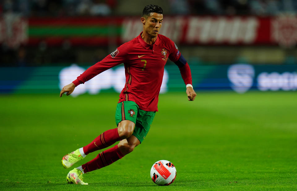 足壇天王Cristiano Ronaldo代表葡萄牙國家隊出戰。（Photo by Gualter Fatia/Getty Images）