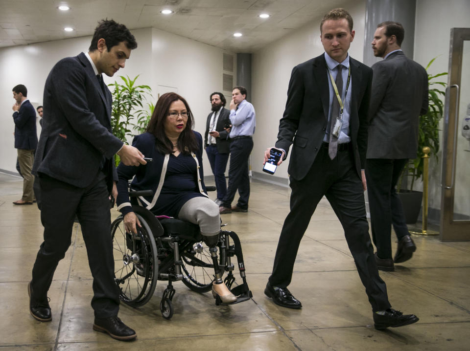 <p>Tammy Duckworth est une ancienne militaire, une mutilée de guerre mais également une proche de l’ancien président des États-Unis, Barack Obama. Crédit photo : Getty Images </p>