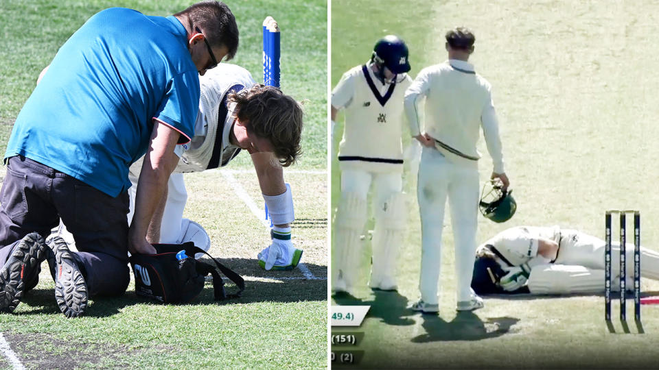 Will Pucovski, pictured here during the Sheffield Shield clash between Victoria and Tasmania.