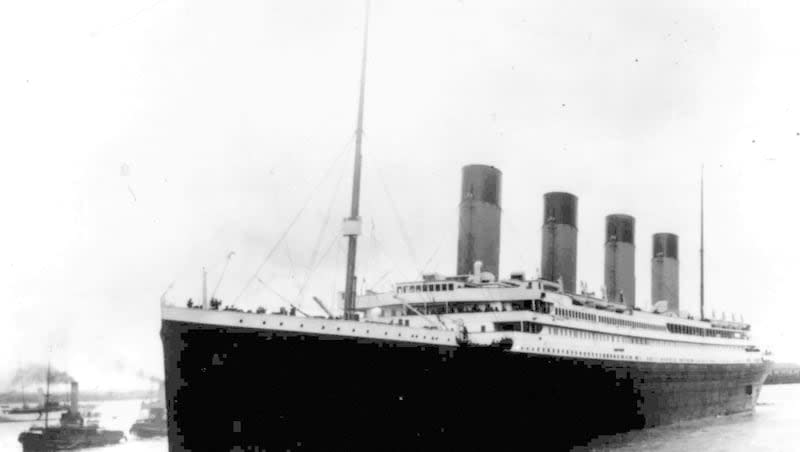 The Titanic leaves Southampton, England, April 10, 1912, on her maiden voyage. An Australian billionaire has relaunched plans for a replica version of the Titanic.