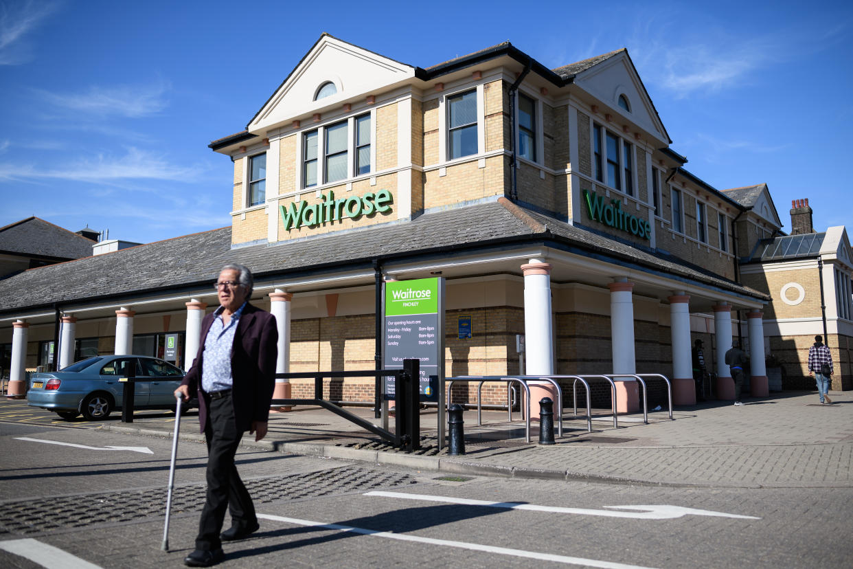 LONDON, ENGLAND - SEPTEMBER 13: A general view of the North Finchley branch of the supermarket chain Waitrose and Partners on September 13, 2018 in London, England. The John Lewis company has seen its half-year profits fall 99% from the previous year to just £1.2m. The company put some of the blame on the large number of sales offered by its competitors which John Lewis matched through their "Never Knowingly Undersold" price promise. (Photo by Leon Neal/Getty Images)