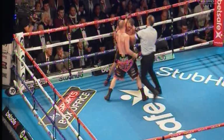 George Groves becomes a world champion - Credit: Sky Sports Box Office