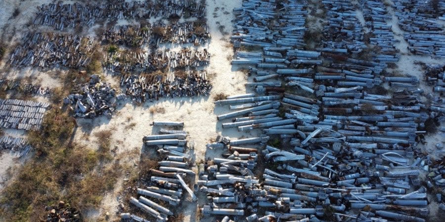 Remains of missiles used by Russian occupiers to strike Kharkiv, November 29, 2022