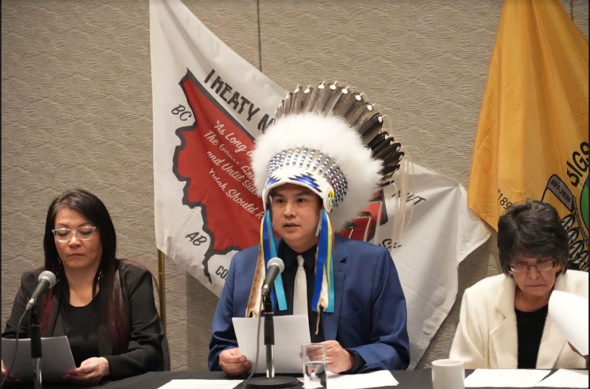 Bigstone Cree Nation Chief Andy Alook says immediate intervention is needed from all levels of government in Calling Lake and Wabasca, to address social disorder and a mental health crisis in the communities. (Dennis Kovtun/CBC - image credit)