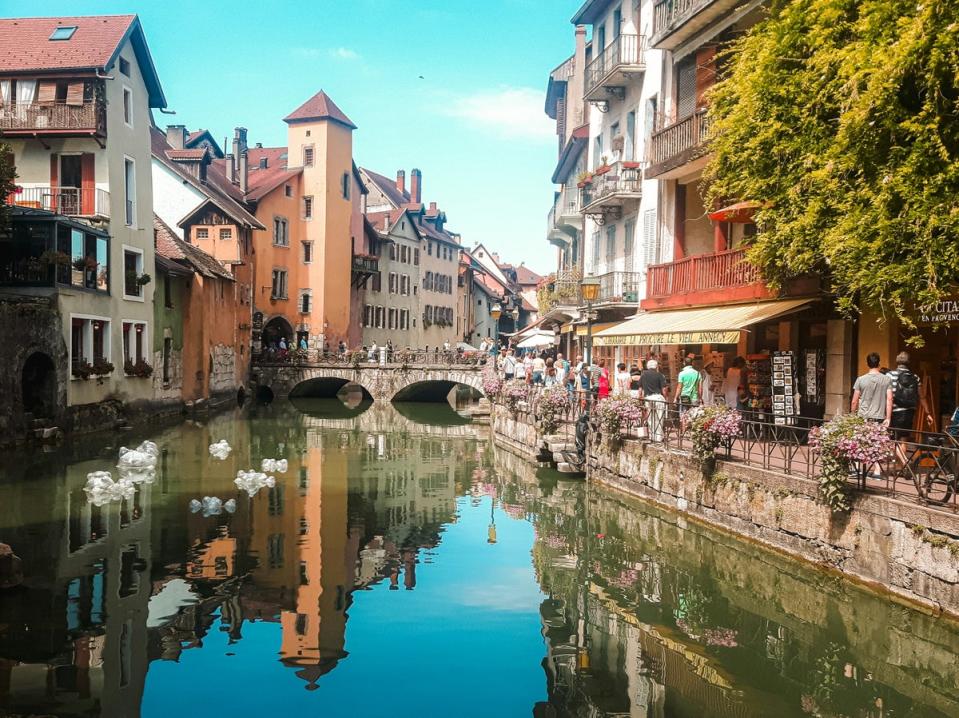 Medieval Venice-esque canals weave Annecy’s waterways (Photo by Mathias Reding on Unsplash)