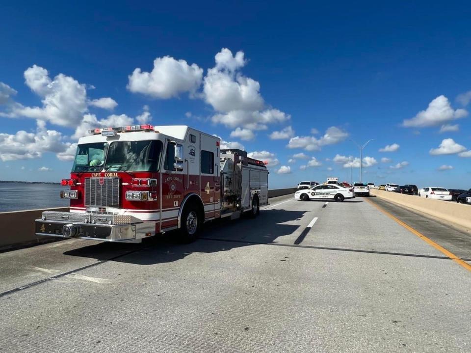 Florida Highway Patrol, along with the Lee County Sheriff's Office, Cape Coral Police and the Cape Coral Fire Department, are responding to a traffic crash involving a fatality on the eastbound lanes in Fort Myers on Friday, Dec. 9, 2022.