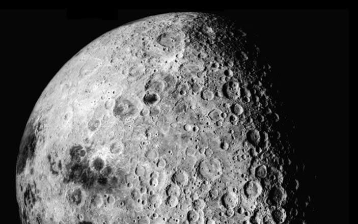 Apollo 16 metric camera image of the Moon's eastern limb and far side   - Nasa