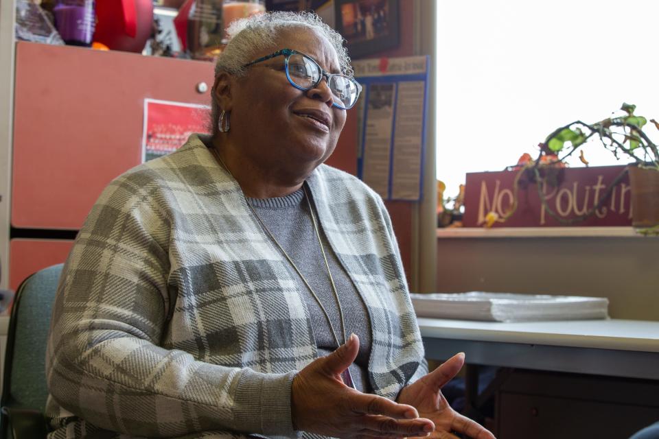 Beryl New, director of equity for Topeka Public Schools USD 501, talks about what led her to her current position and women who blazed a trail before her during an interview Friday afternoon.