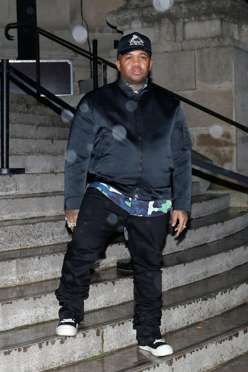 DJ Mustard arriving at Valentino show during the Paris Fashion Week 2020