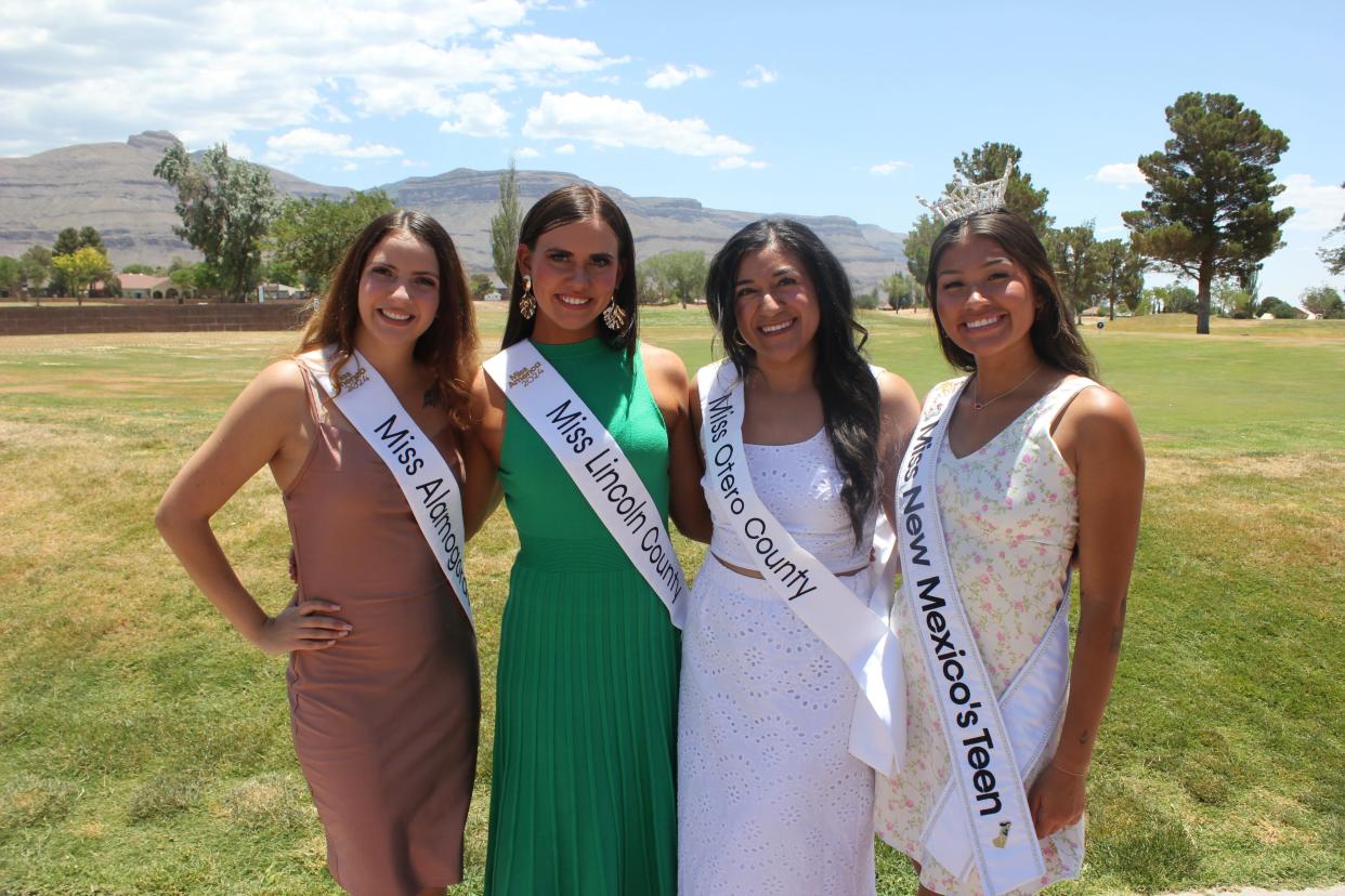 Representing the region in the Miss New Mexico Pageant are Dakota Cullers, Miss Alamogordo; Haidyn Hill, Miss Lincoln County; Emille-Marie Enriquez, Miss Otero County; and the reigning Miss New Mexico’s Teen is Emily Lehr of Alamogordo. This year’s Miss New Mexico competition for scholarships, titles and the chance represent New Mexico in the Miss America Pageant is 7 p.m. Saturday, June 8, at the Flickinger Center in Alamogordo for scholarships and for the titles of Miss New Mexico and Miss New Mexico’s Teen.