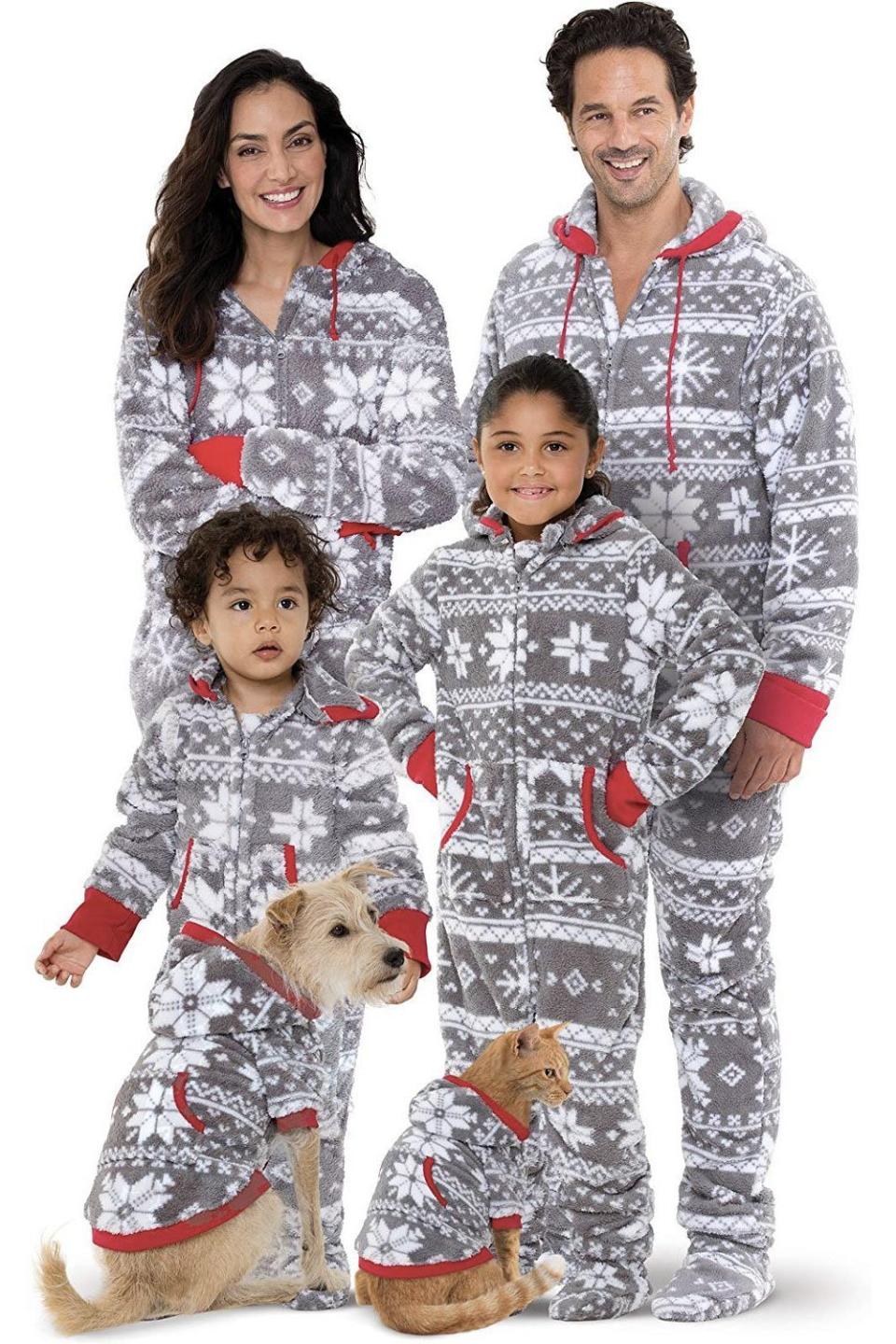 Hooded Fleece Matching Family Christmas Pajamas