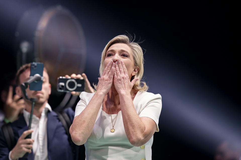 Marine Le Pen en un acto de la extrema derecha en Madrid.  (Photo By A. Perez Meca/Europa Press via Getty Images)