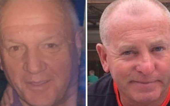 Gareth Delbridge, 64, left and Michael Lewis, 58, right, died while carrying out engineering work for Network Rail on the line near Port Talbot, South Wales, on July 3 - Handout