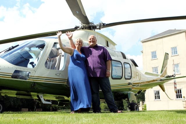 Adrian and Gillian Bayford after their EuroMillions win