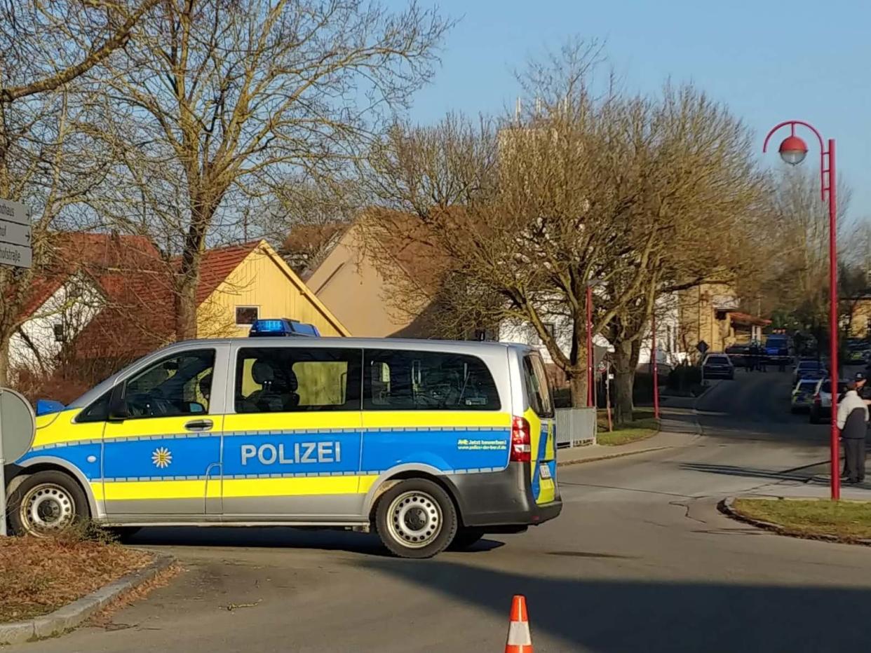 Police secure the area following a shooting in Bahnhoftrasse, Rot am See: REUTERS