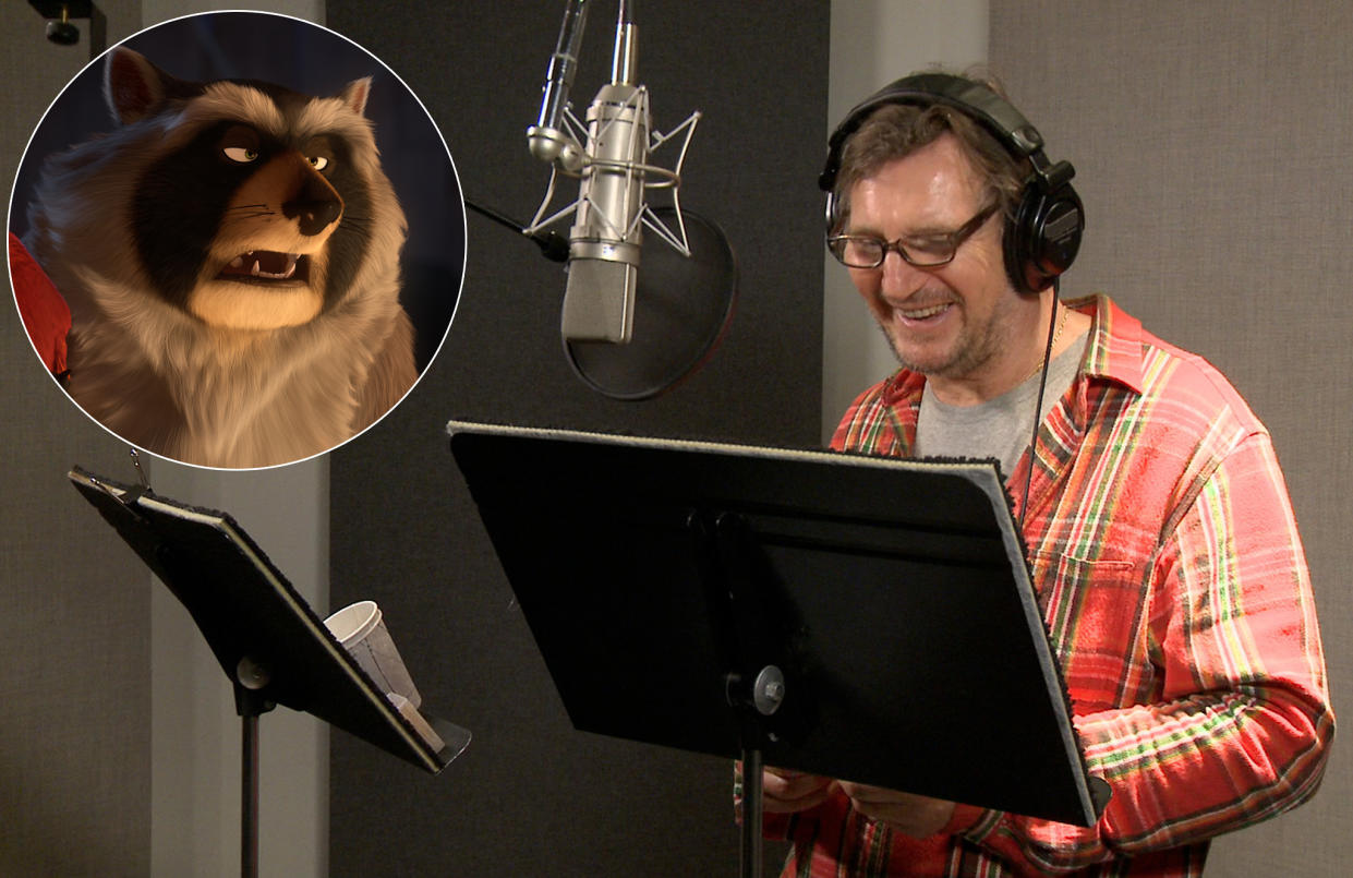 Liam Neeson doing voiceover for 'Nut Job' 