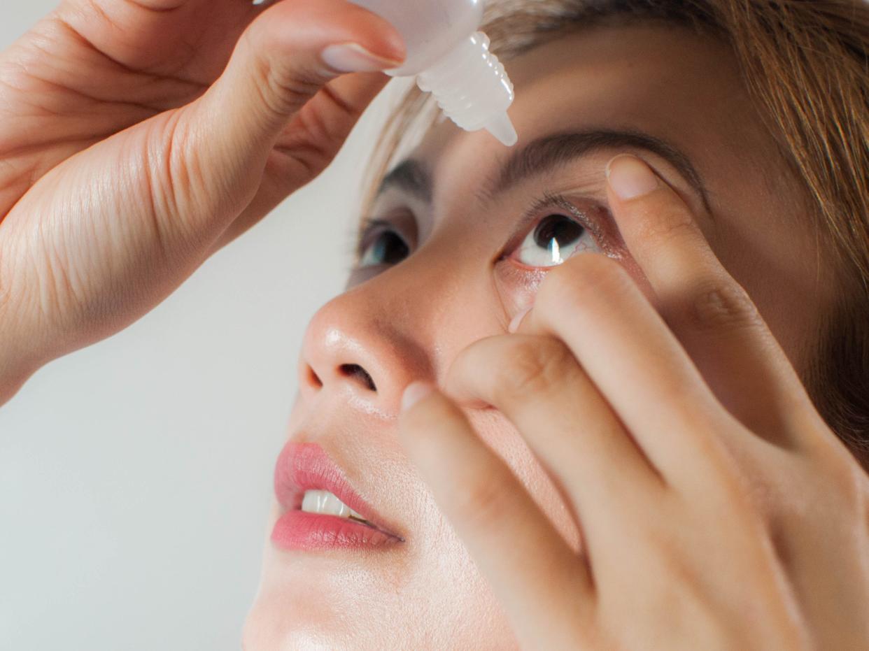 Eye drop stock image