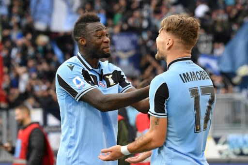 Immobile (R) and Caicedo have scored 33 league goals between them this term