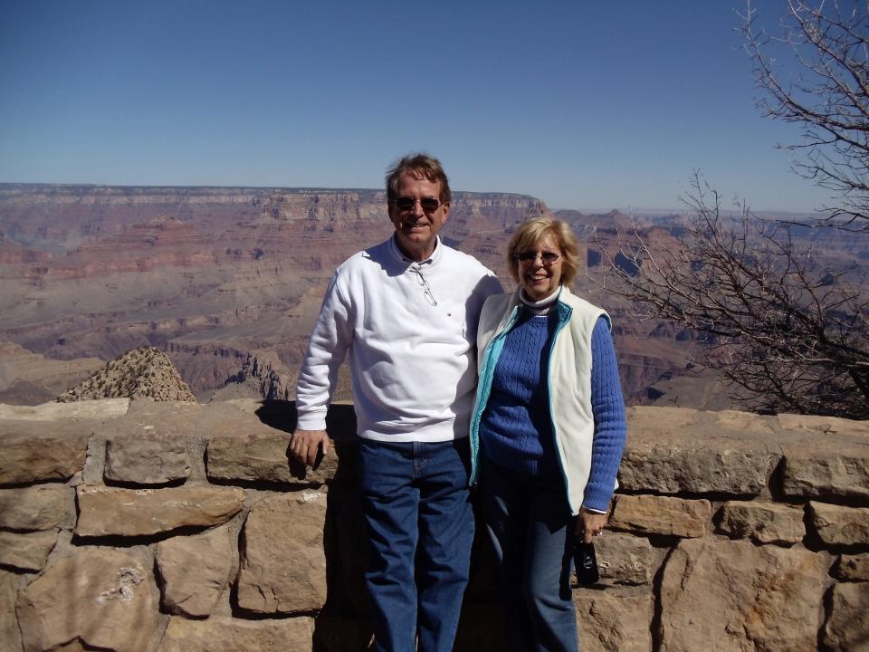 Roland Moore and Ann Truett Moore visit the Grand Canyon a few years ago.