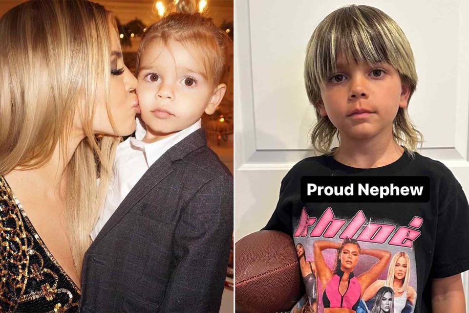 <p>Khloe Kardashian/Instagram, Scott Disick/Instagram</p> Khloé Kardashian and her nephew, Reign Disick, 8