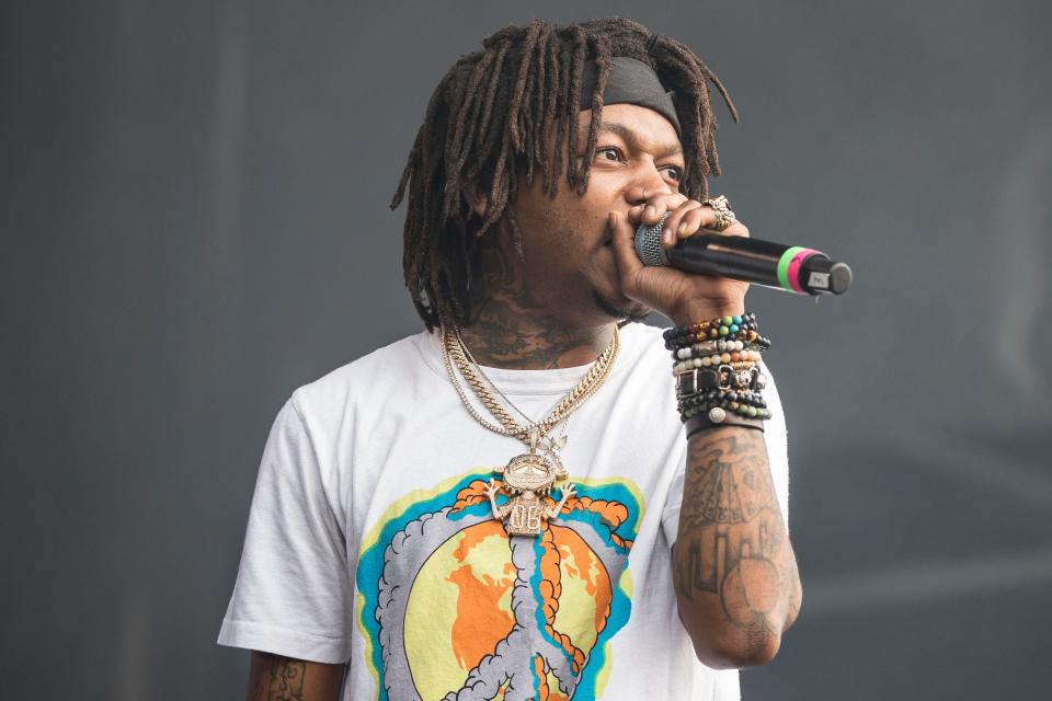 J.I.D performs at Grande Stage of Mo Pop Festival at West Riverfront Park in Detroit,   Saturday, July 27, 2019.