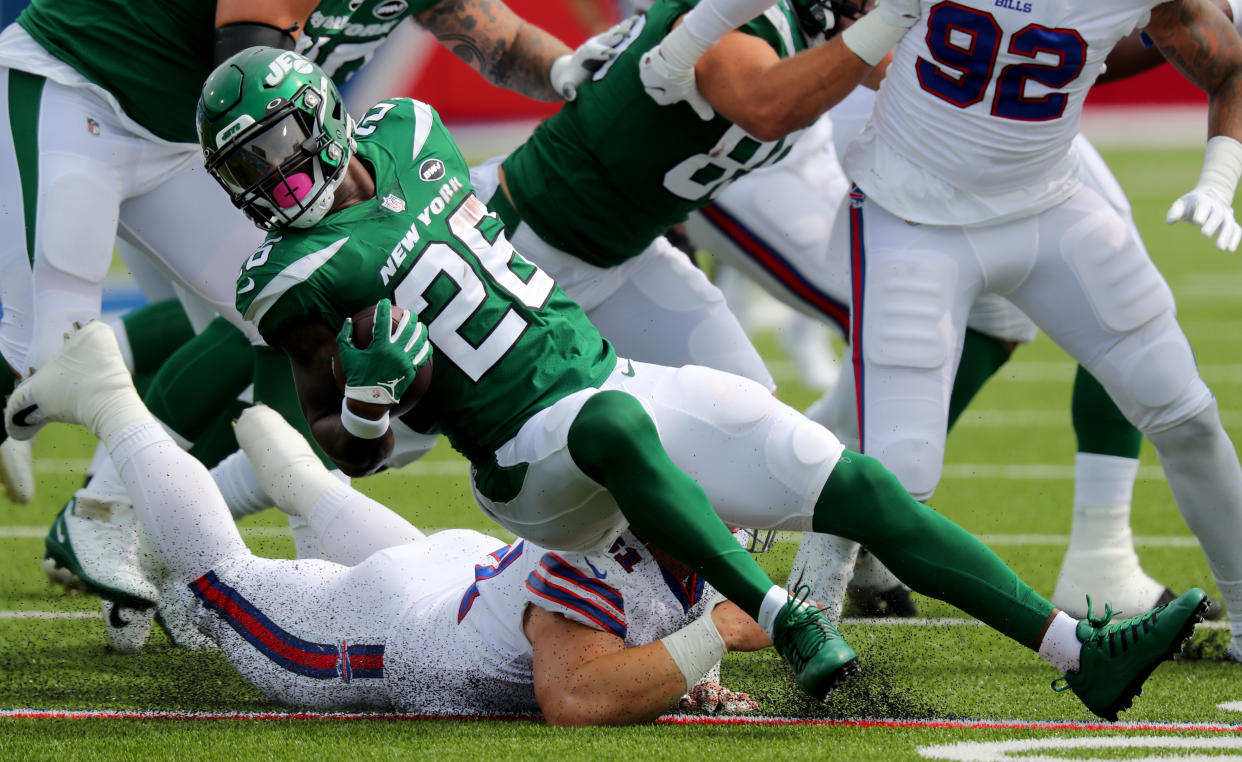 Le'Veon Bell and the Jets struggled against the Bills. (Photo by Timothy T Ludwig/Getty Images)