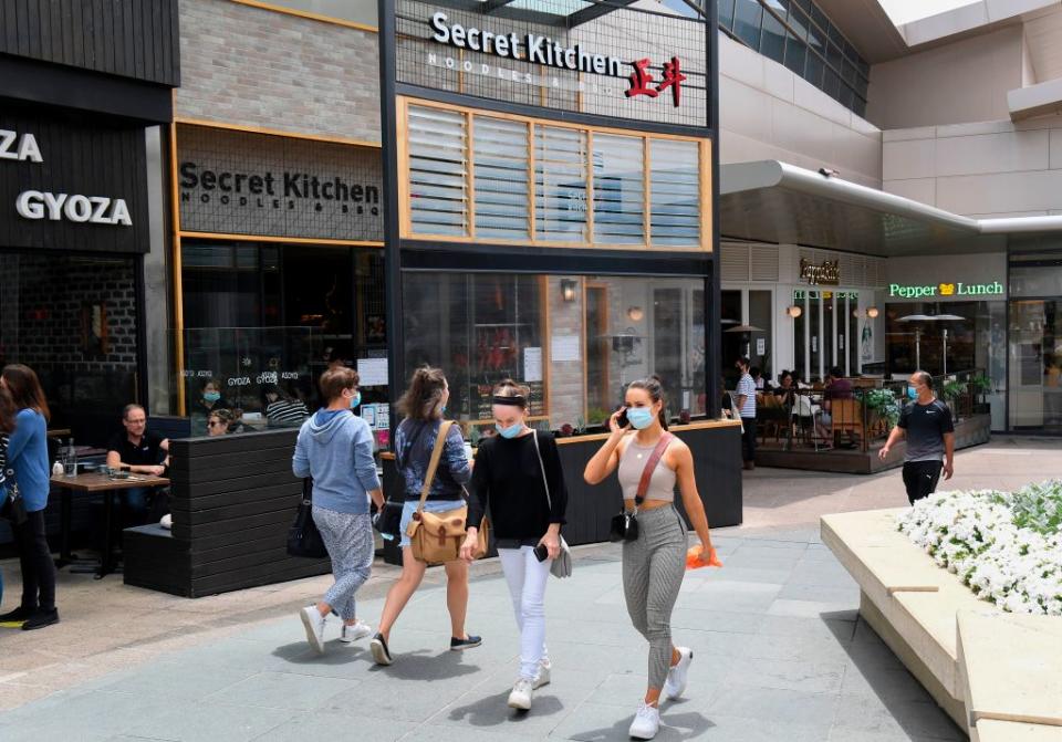 A photo shows the exterior of Secret Kitchen restaurant in Melbourne where five Indian cricket players visited, putting them in potential breach of strict Covid-19 health measures. 