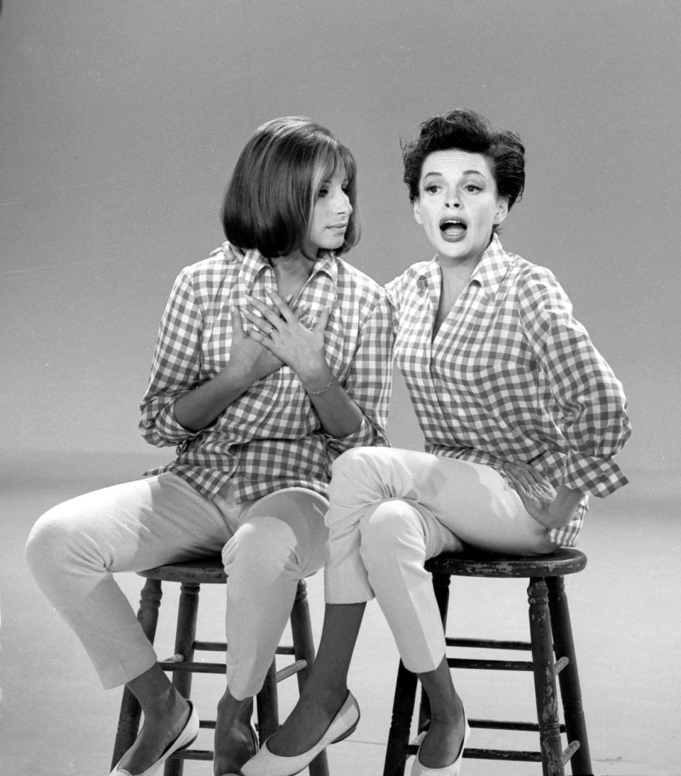 Barbra Streisand and Judy Garland on 