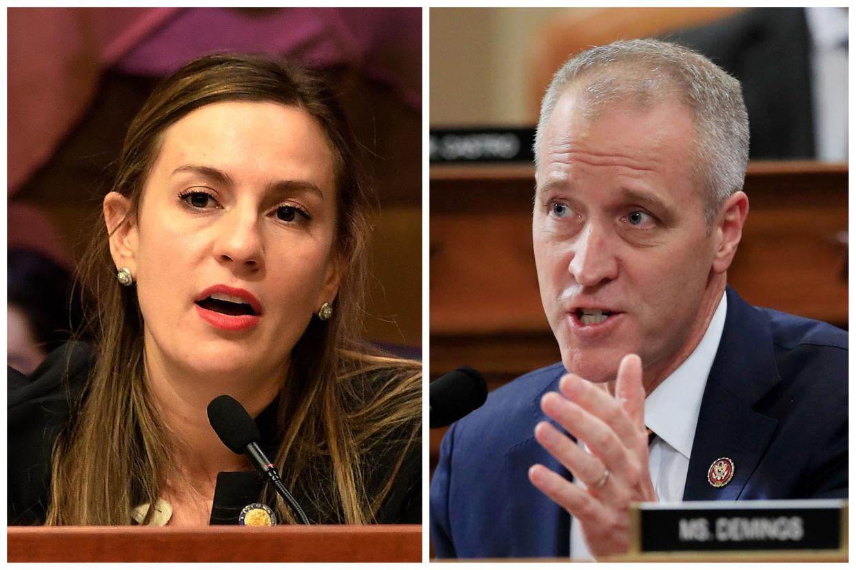 New York State Sen. Alessandra Biaggi, D-Bronx (left) and Rep. Sean Patrick Maloney, D-N.Y. (right)