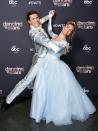 <p>Chrishell Stause and her dance-pro partner Gleb Savchenko strike a pose while dressed as Cinderella and Prince Charming for <i>Dancing with the Stars</i>’ Disney Night on Monday. </p>