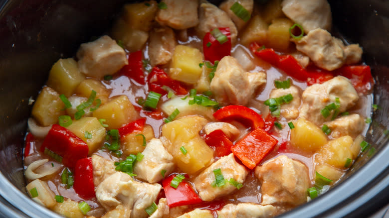 sweet and sour chicken in slow cooker