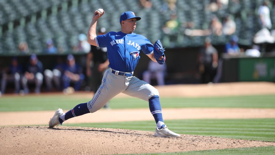 Chad Green flashed excellent stuff out of the Blue Jays bullpen late in the season. (Michael Zagaris/Oakland Athletics/Getty Images)