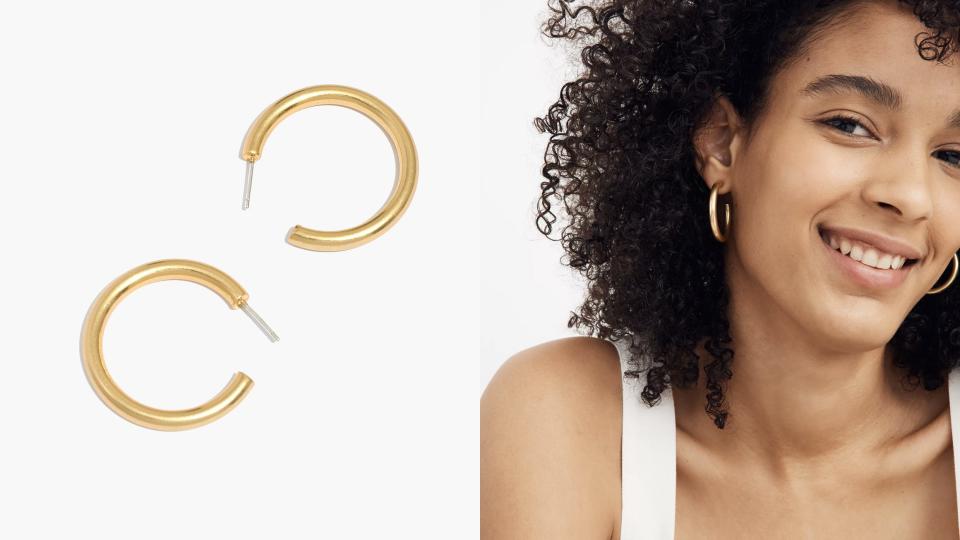 Best affordable gifts that look expensive: Chunky Medium Hoop Earrings