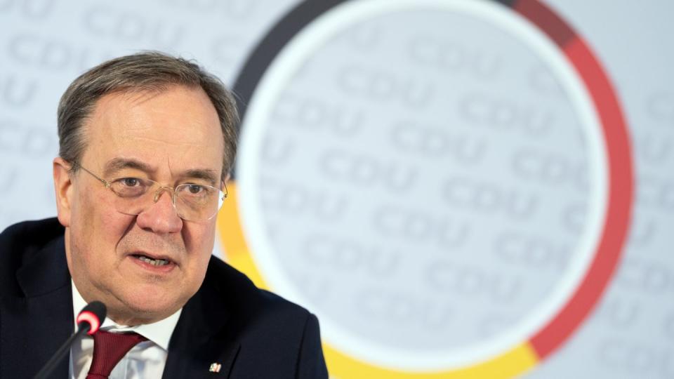 CDU-Chef Armin Laschet verlangt eine schnelle Einigung über die Kanzlerkandidatur in der Union. (Bild: dpa)