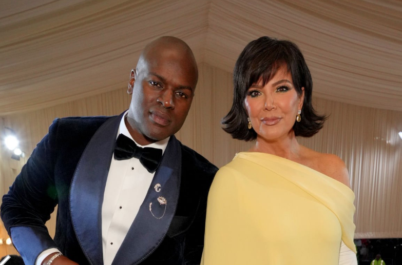 A closeup of Corey Gamble and Kris Jenner