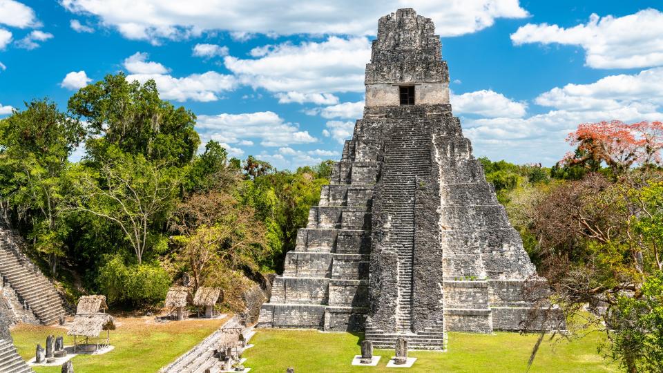 Temple of the Great Jaguar at Tikal. UNESCO world heritage in Guatemala.