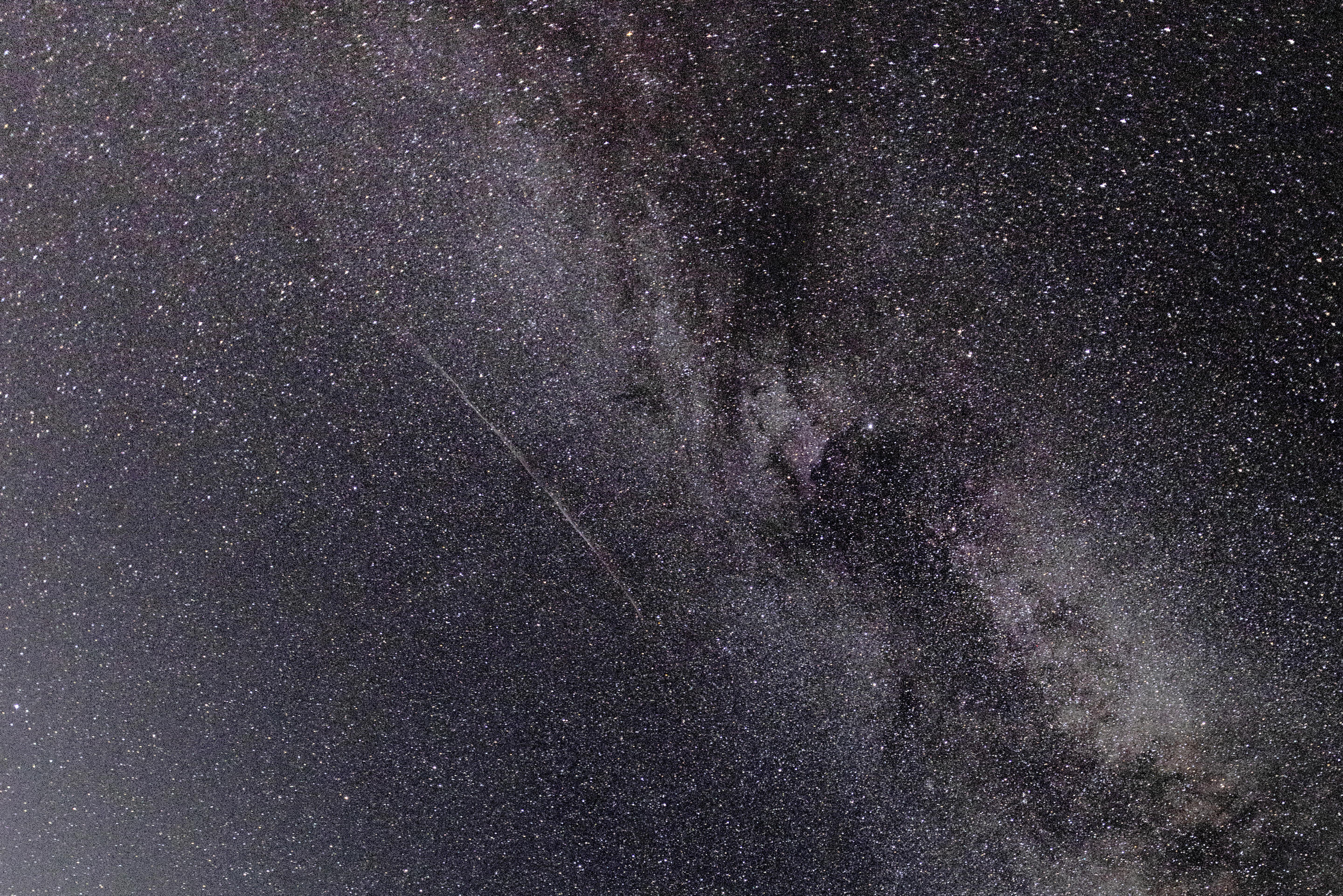 A meteor streaks across the sky during the Perseids meteor shower peak at Pedernales Falls State Park in Johnson City, Texas.