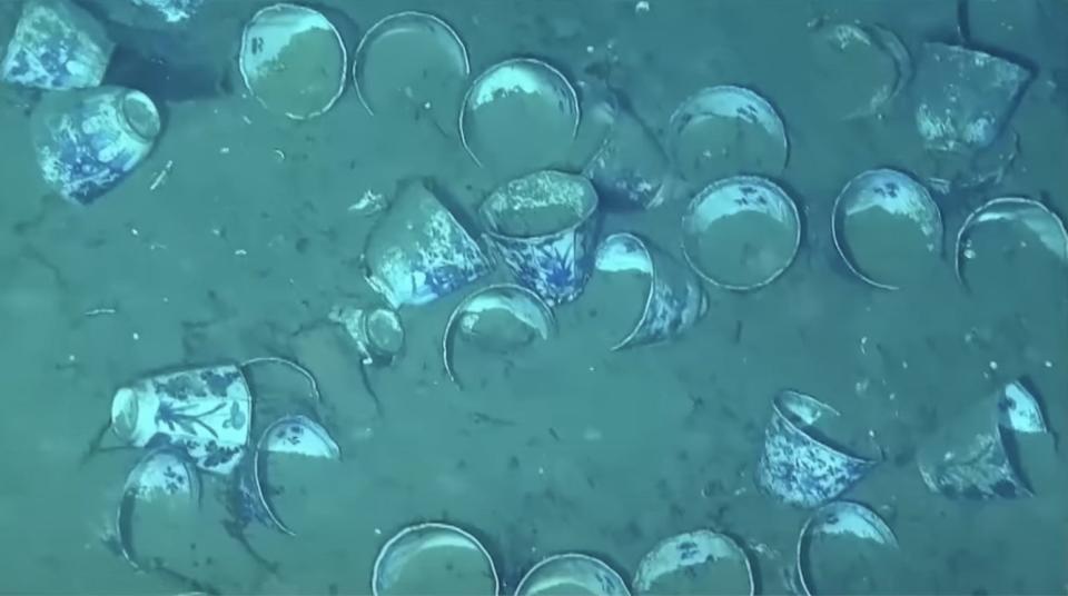 Chinese crockery found in the San Jose shipwreck.