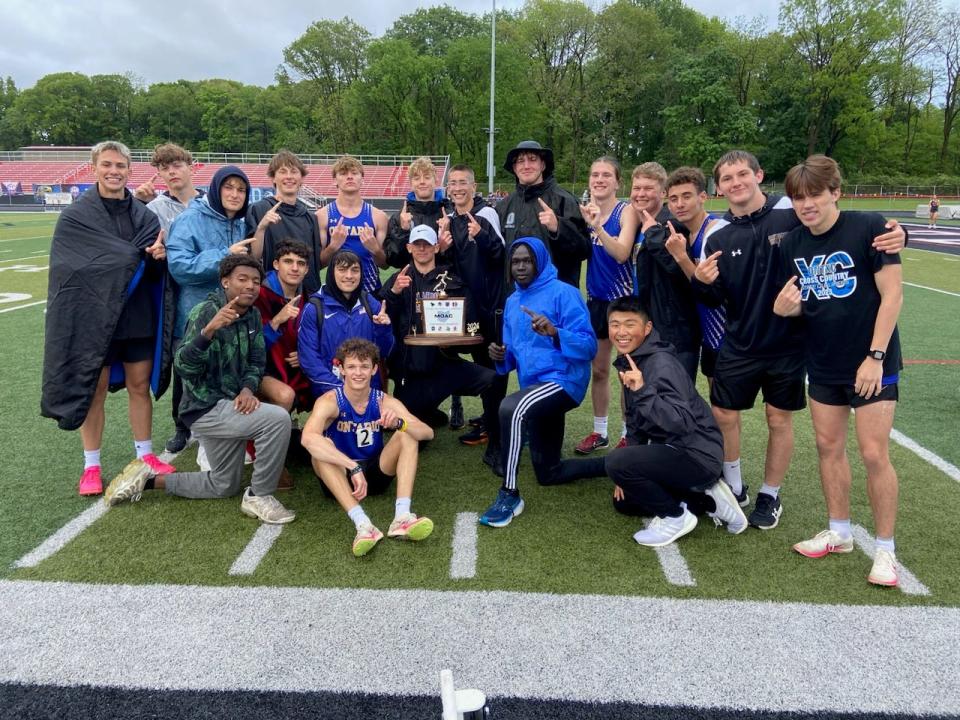 The Ontario Warriors won the 2024 Mid-Ohio Athletic Conference boys track championship on Thursday at Marion Harding.