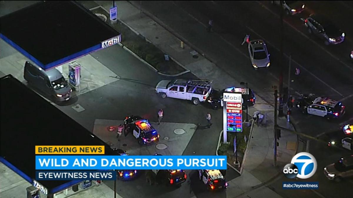 Chase Suspect Rams Cars Steals Van And Truck During Socal Pursuit 1382