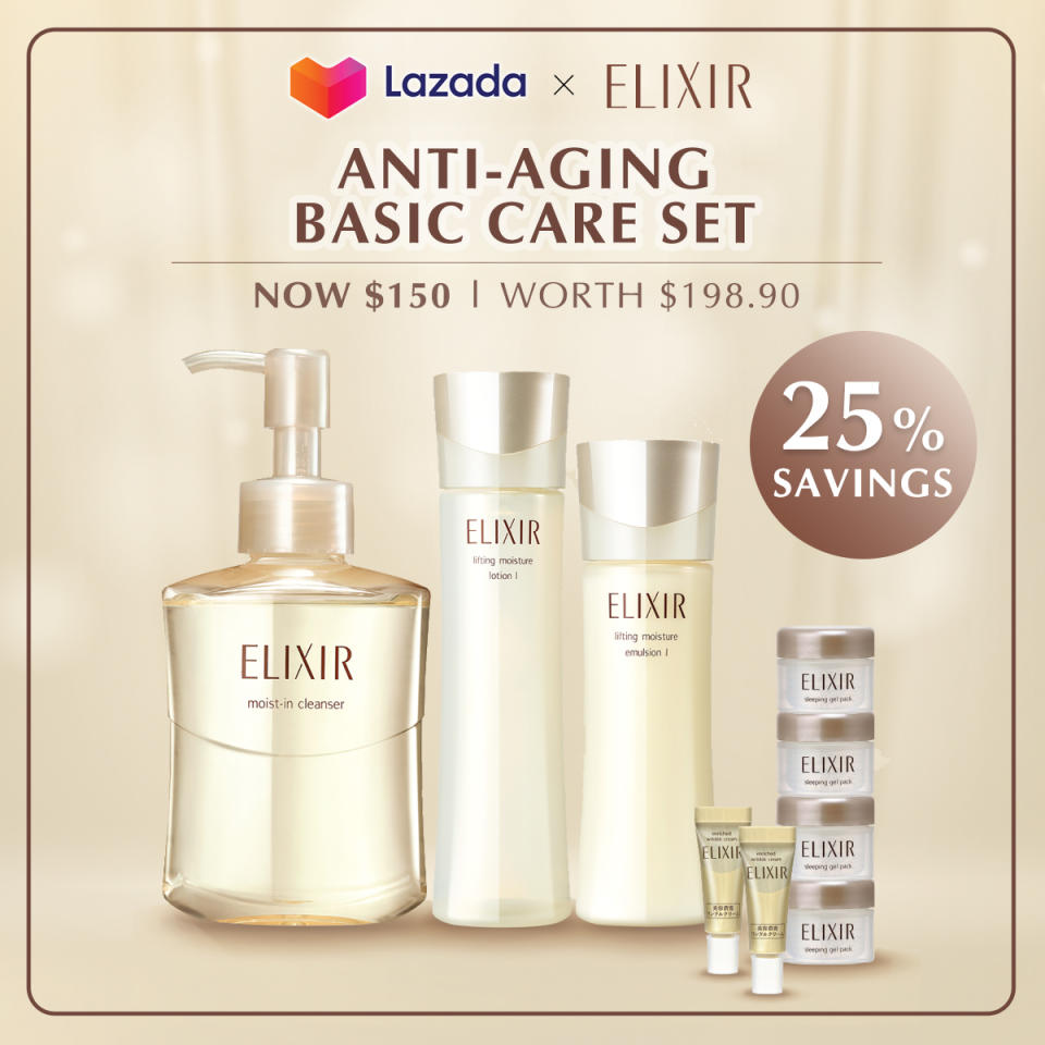 Anti-ageing Basic Care set. PHOTO: Elixir