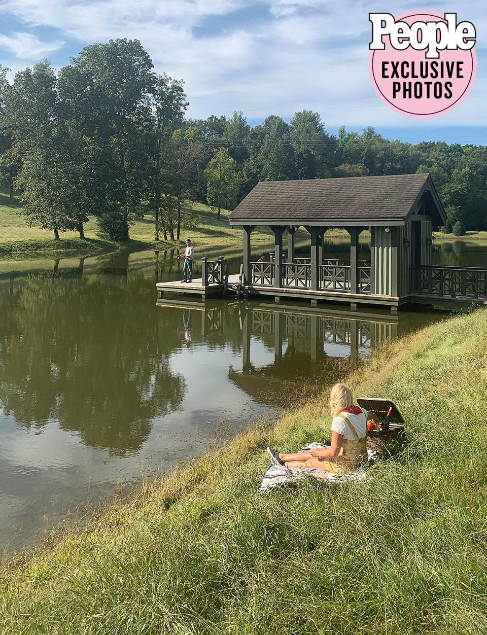 <p>It was shot on my farm in Tennessee. We ended up with the perfect sunny day for the filming — until about 7 p.m. when it started raining!</p>