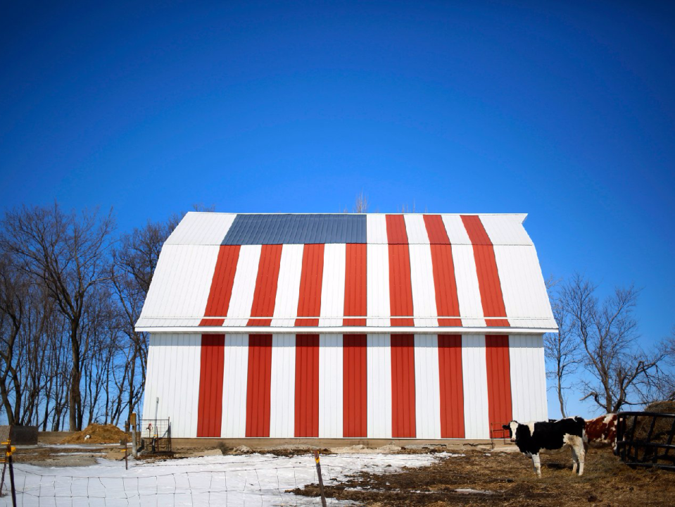 american flag barn iowa