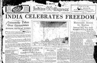 The Indian Express wrote about the joyous celebrations that happened across the country. The paper also reported on the birth of Pakistan, the tasks ahead for India and about Lord Mountbatten, who asked to be relieved in April.