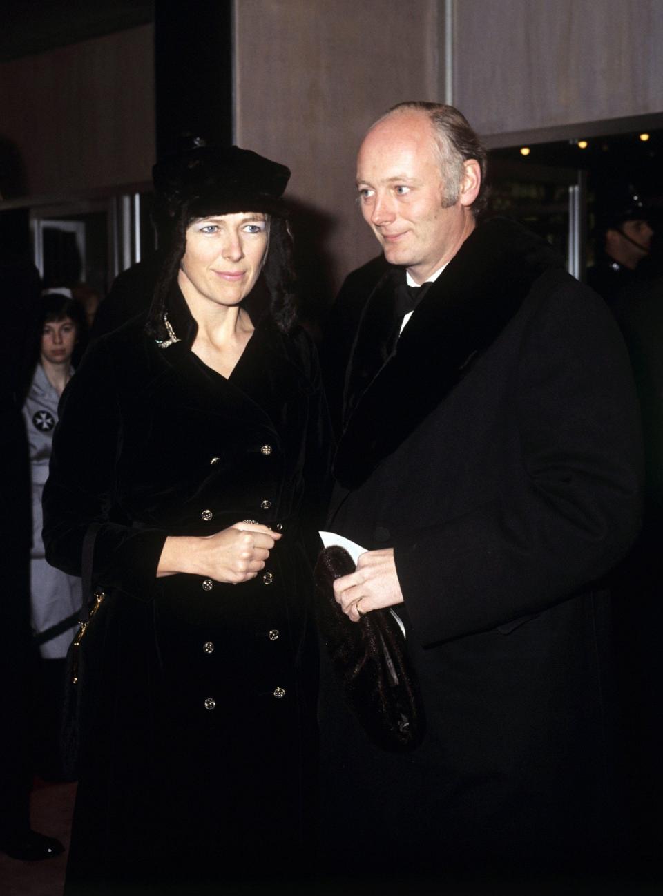 With her husband at the premiere of Chitty Chitty Bang Bang in 1968 - Alamy