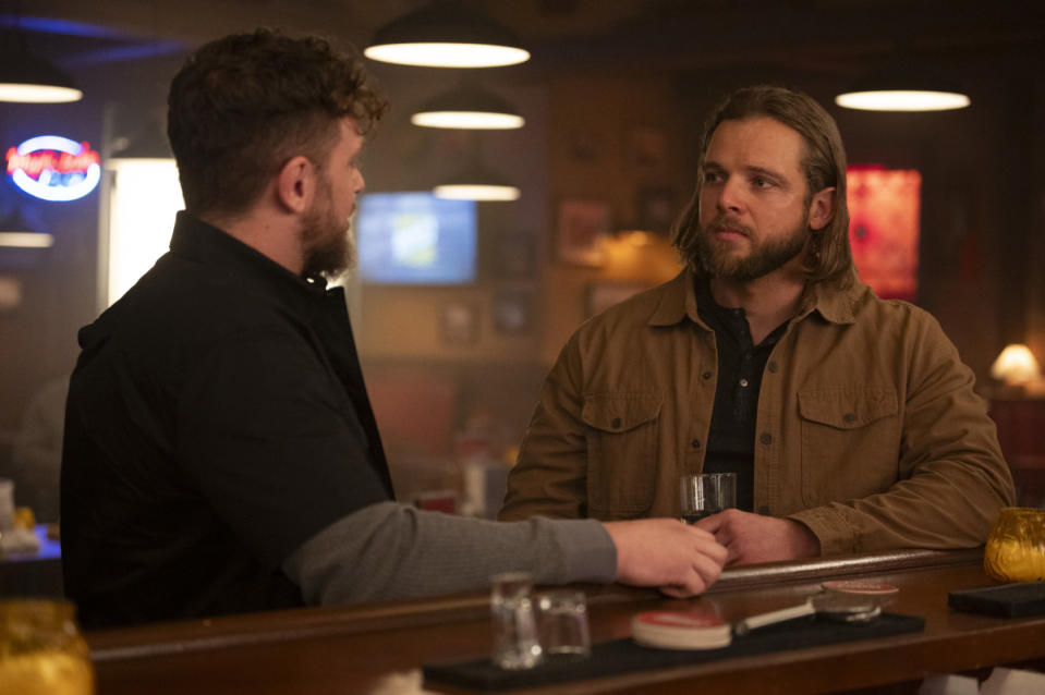 Adam Aalderks as Rick Stengler and Max Thieriot as Bode Leone in 'Fire Country' Season 2<p>Sergei Bachlakov/CBS</p>