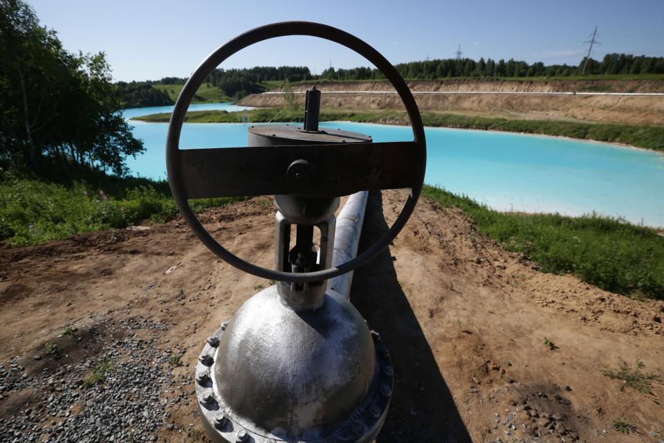 A view of a Novosibirsk energy plant's ash dump site - nicknamed the local "Maldives" - on July 11, 2019. (Photo: Rostislav Netisov/AFP/Getty Images)