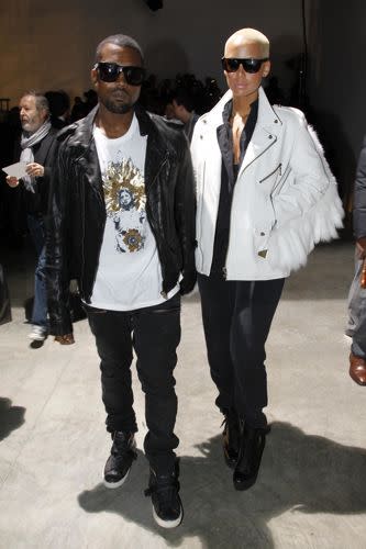 Even when dressed casually for the Lanvin show the couple want all eyes on them.